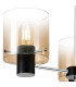Ghent 54cm Semi Flush Light 3 x E27 Black/Amber Fade Glass-6