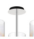 Ghent 54cm Semi Flush Light 3 x E27 Black/Iridescent Fade Glass-5