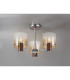 Ghent 54cm Semi Flush Light 3 x E27 Mocha/Amber Fade Glass-3