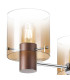 Ghent 54cm Semi Flush Light 3 x E27 Mocha/Amber Fade Glass-6