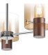 Ghent 54cm Semi Flush Light 3 x E27 Mocha/Amber Fade Glass-7