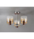 Ghent 54cm Semi Flush Light 3 x E27 Mocha/Amber Fade Glass-8