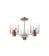 Ghent 54cm Semi Flush Light 3 x E27 Mocha/Iridescent Fade Glass-1