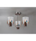 Ghent 54cm Semi Flush Light 3 x E27 Mocha/Iridescent Fade Glass-3