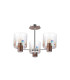 Ghent 54cm Semi Flush Light 3 x E27 Mocha/Iridescent Fade Glass-4