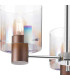 Ghent 54cm Semi Flush Light 3 x E27 Mocha/Iridescent Fade Glass-6