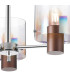 Ghent 54cm Semi Flush Light 3 x E27 Mocha/Iridescent Fade Glass-7