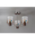 Ghent 54cm Semi Flush Light 3 x E27 Mocha/Iridescent Fade Glass-8