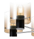 Ghent 60cm Semi Flush Light 5 x E27 Black/Amber Fade Glass-6