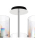 Ghent 60cm Semi Flush Light 5 x E27 Black/Iridescent Fade Glass-5