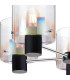 Ghent 60cm Semi Flush Light 5 x E27 Black/Iridescent Fade Glass-6
