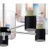 Ghent 60cm Semi Flush Light 5 x E27 Black/Iridescent Fade Glass-7