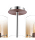 Ghent 60cm Semi Flush Light 5 x E27 Mocha/Amber Fade Glass-5