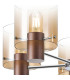 Ghent 60cm Semi Flush Light 5 x E27 Mocha/Amber Fade Glass-6