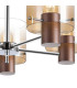 Ghent 60cm Semi Flush Light 5 x E27 Mocha/Amber Fade Glass-7