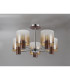 Ghent 60cm Semi Flush Light 5 x E27 Mocha/Amber Fade Glass-8
