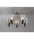 Ghent 60cm Semi Flush Light 5 x E27 Mocha/Iridescent Fade Glass-3
