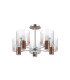 Ghent 60cm Semi Flush Light 5 x E27 Mocha/Iridescent Fade Glass-4