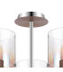 Ghent 60cm Semi Flush Light 5 x E27 Mocha/Iridescent Fade Glass-5