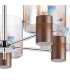 Ghent 60cm Semi Flush Light 5 x E27 Mocha/Iridescent Fade Glass-7