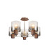Ghent 60cm Semi Flush Light 5 x E27 Mocha/Smoke Fade Glass-1