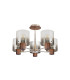 Ghent 60cm Semi Flush Light 5 x E27 Mocha/Smoke Fade Glass-4