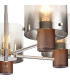 Ghent 60cm Semi Flush Light 5 x E27 Mocha/Smoke Fade Glass-7