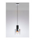 Ghent 20cm Single Pendant 1 Light Adjustable E27 Black/Iridescent Fade Glass-3