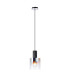 Ghent 20cm Single Pendant 1 Light Adjustable E27 Black/Iridescent Fade Glass-4