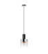 Ghent 20cm Single Pendant 1 Light Adjustable E27 Black/Iridescent Fade Glass-5