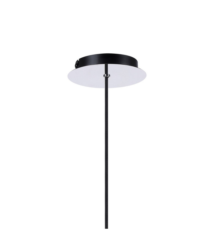 Ghent 20cm Single Pendant 1 Light Adjustable E27 Black/Iridescent Fade Glass-6