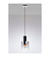 Ghent 20cm Single Pendant 1 Light Adjustable E27 Black/Iridescent Fade Glass-8