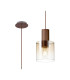 Ghent 20cm Single Pendant 1 Light Adjustable E27 Mocha/Amber Fade Glass-1