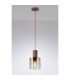 Ghent 20cm Single Pendant 1 Light Adjustable E27 Mocha/Amber Fade Glass-3