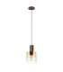 Ghent 20cm Single Pendant 1 Light Adjustable E27 Mocha/Amber Fade Glass-5