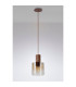Ghent 20cm Single Pendant 1 Light Adjustable E27 Mocha/Amber Fade Glass-8
