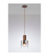 Ghent 20cm Single Pendant 1 Light Adjustable E27 Mocha/Iridescent Fade Glass-3