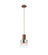 Ghent 20cm Single Pendant 1 Light Adjustable E27 Mocha/Iridescent Fade Glass-4