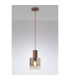 Ghent 20cm Single Pendant 1 Light Adjustable E27 Mocha/Smoke Fade Glass-3