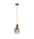 Ghent 20cm Single Pendant 1 Light Adjustable E27 Mocha/Smoke Fade Glass-4