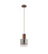 Ghent 20cm Single Pendant 1 Light Adjustable E27 Mocha/Smoke Fade Glass-5