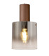 Ghent 20cm Single Pendant 1 Light Adjustable E27 Mocha/Smoke Fade Glass-7