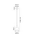 Ghent 20cm Single Pendant 1 Light Adjustable E27 Polished Nickel/Black/Amber Fade Glass-2