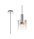Ghent 20cm Single Pendant 1 Light Adjustable E27 Polished Nickel/Black/Iridescent Fade Glass-1