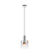 Ghent 20cm Single Pendant 1 Light Adjustable E27 Polished Nickel/Black/Iridescent Fade Glass-4