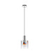 Ghent 20cm Single Pendant 1 Light Adjustable E27 Polished Nickel/Black/Iridescent Fade Glass-5