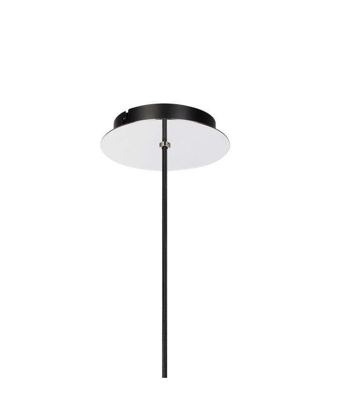 Ghent 20cm Single Pendant 1 Light Adjustable E27 Polished Nickel/Black/Iridescent Fade Glass-7