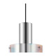 Ghent 20cm Single Pendant 1 Light Adjustable E27 Polished Nickel/Black/Iridescent Fade Glass-8