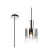 Ghent 20cm Single Pendant 1 Light Adjustable E27 Polished Nickel/Black/Smoke Fade Glass-1