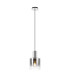 Ghent 20cm Single Pendant 1 Light Adjustable E27 Polished Nickel/Black/Smoke Fade Glass-4